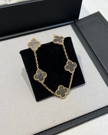 Grey Fritillary Five-Flower Bracelet