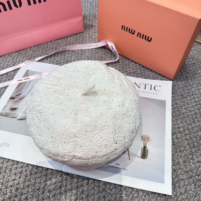 Fall New Arrival Letter Rhinestone Beret for Women