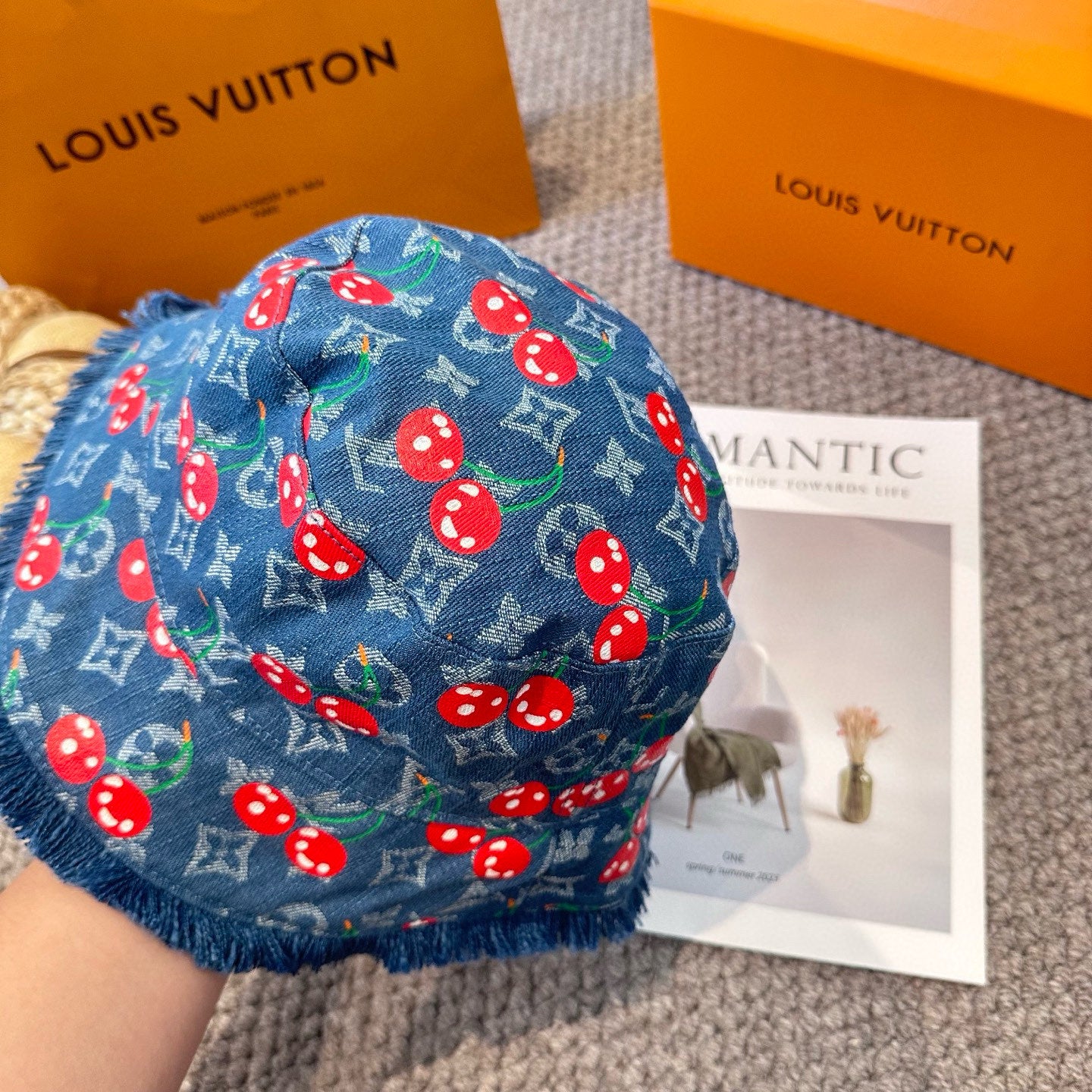 2025 New Cute Cherry Sun Hat for Women Breathable