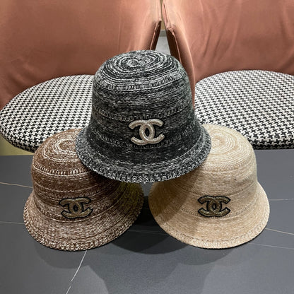 FW Mixed-Color Knit New Fisherman's Hat for Women