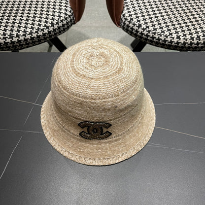 FW Mixed-Color Knit New Fisherman's Hat for Women