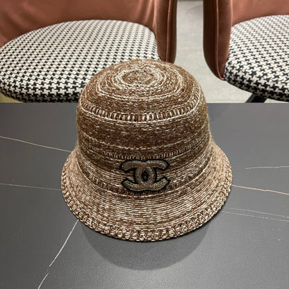 FW Mixed-Color Knit New Fisherman's Hat for Women