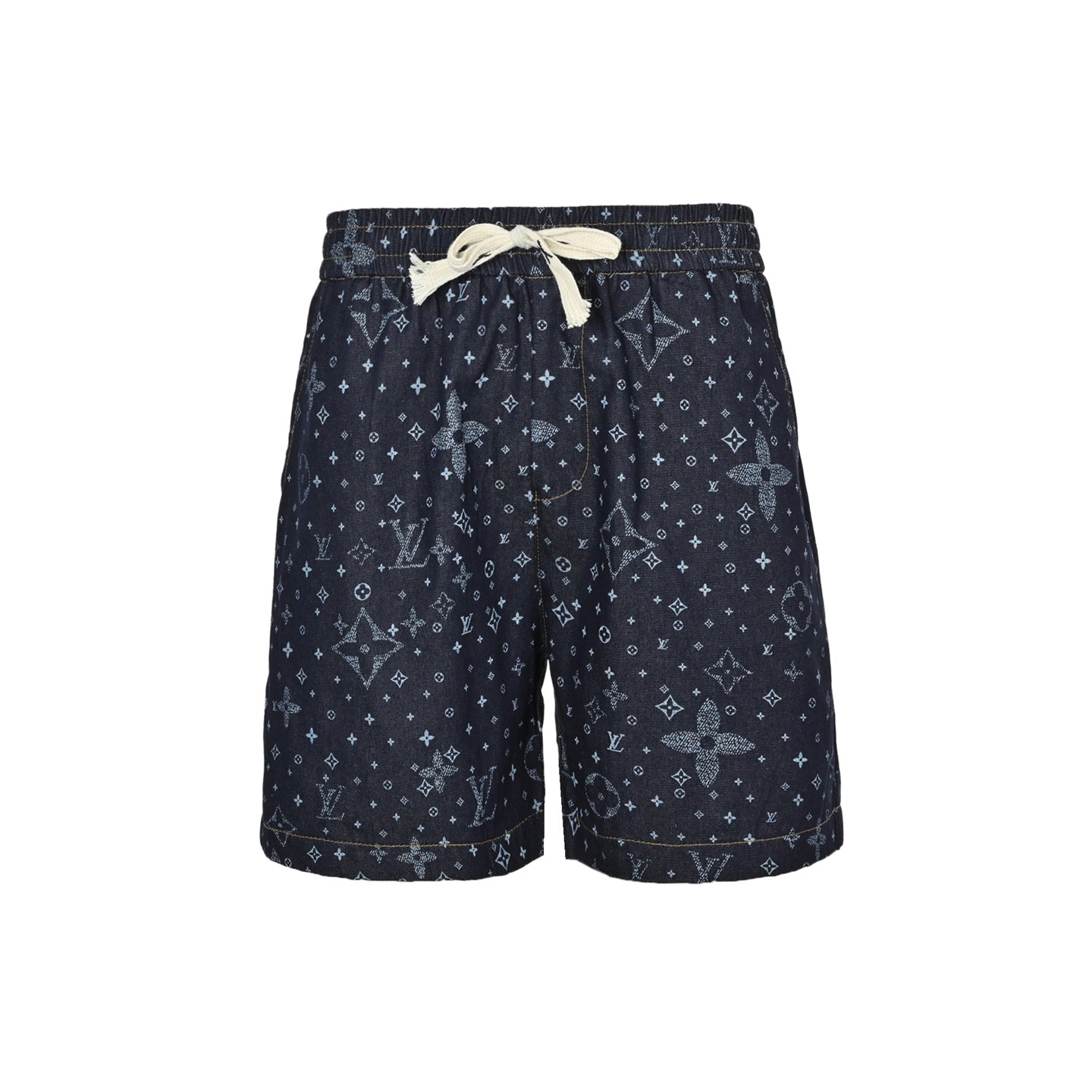 25ss full print vintage denim shorts