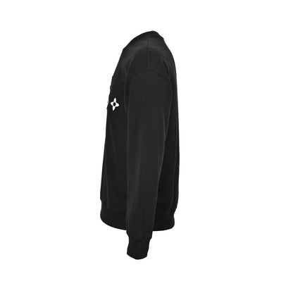 Embossed presbyopic round neck sweatshirt