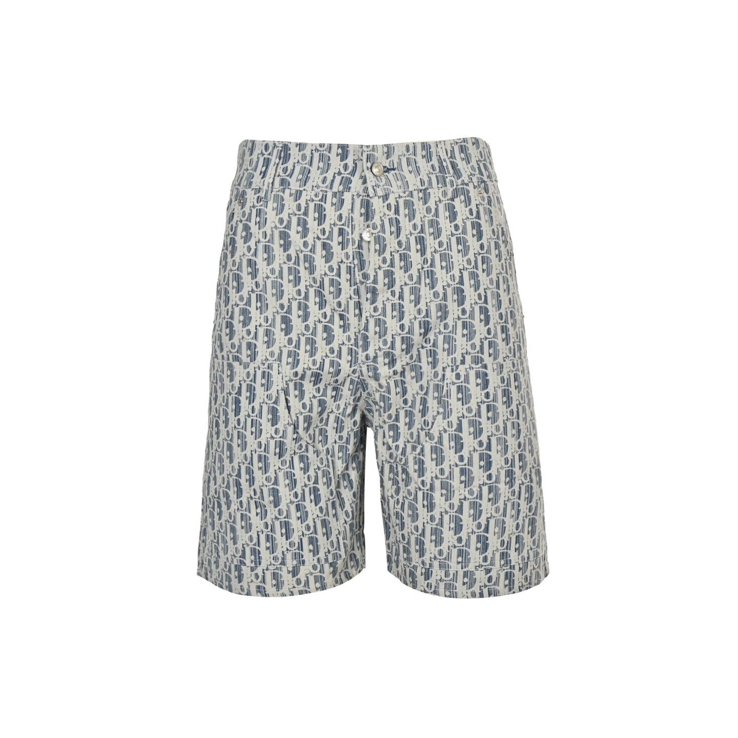 25ss full print vintage denim shorts