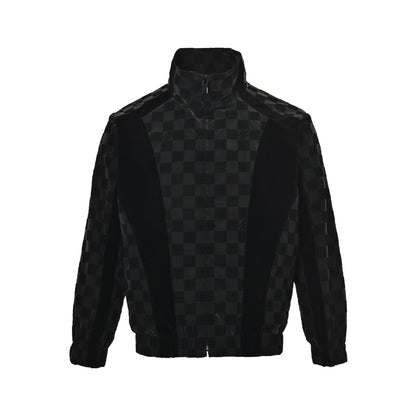 Flocked Checkerboard Jacket