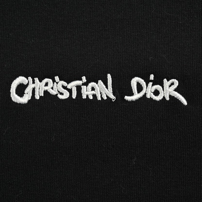 cursive signature embroidered lettering short sleeves