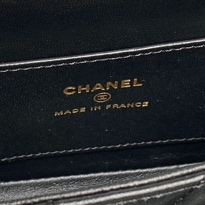 mini black lambskin chain bag