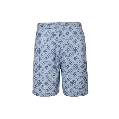 24ss full print floral silk set beach shorts