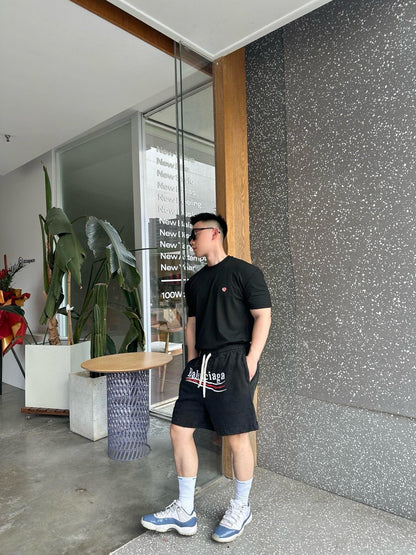 BA 25 Coke embroidered looped shorts
