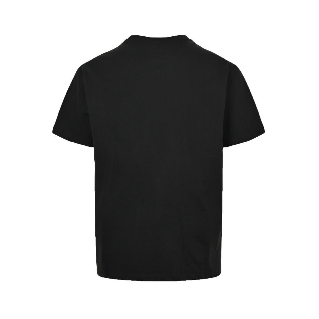 25SS Color block belt printed crew neck short sleeves