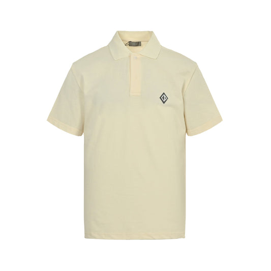 25ss silicone diamond logo Polo short sleeved shirt