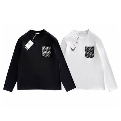 25 long-sleeved patch logo T-shirt