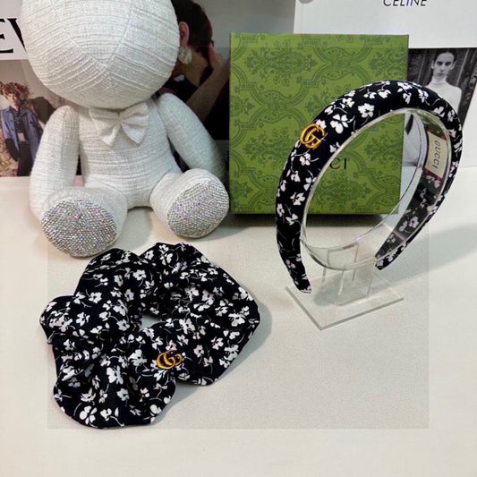Floral Two-Piece Headband and Hair Tie Set