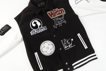 25fw Devil's Eye Embroidered Baseball Jacket