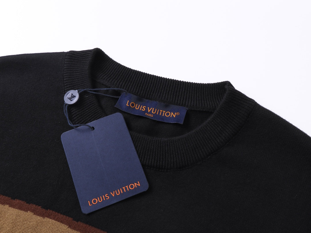 24SS early spring new jacquard knitted pullover short sleeved T-shirt.