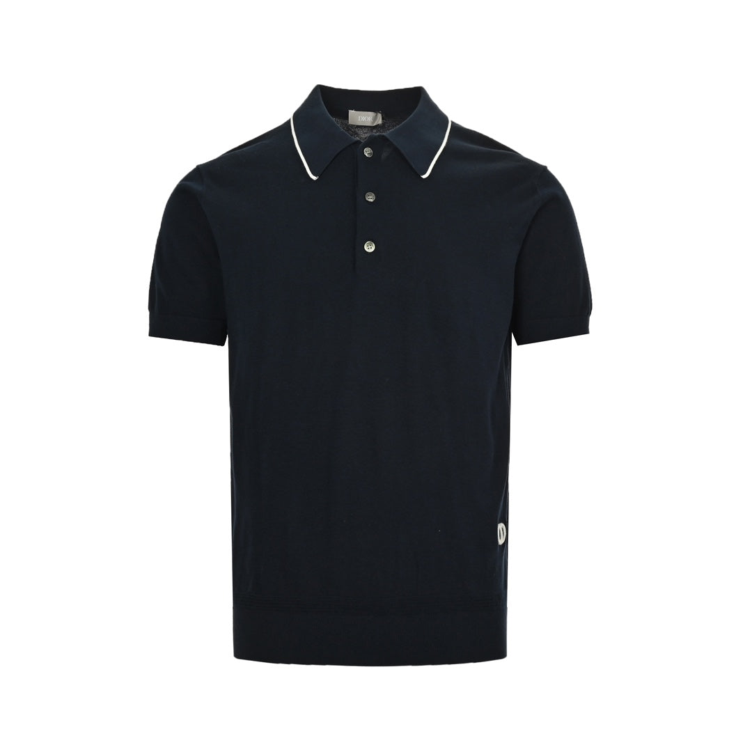 Classic Embroidered Small Logo Knitted Polo Short Sleeve