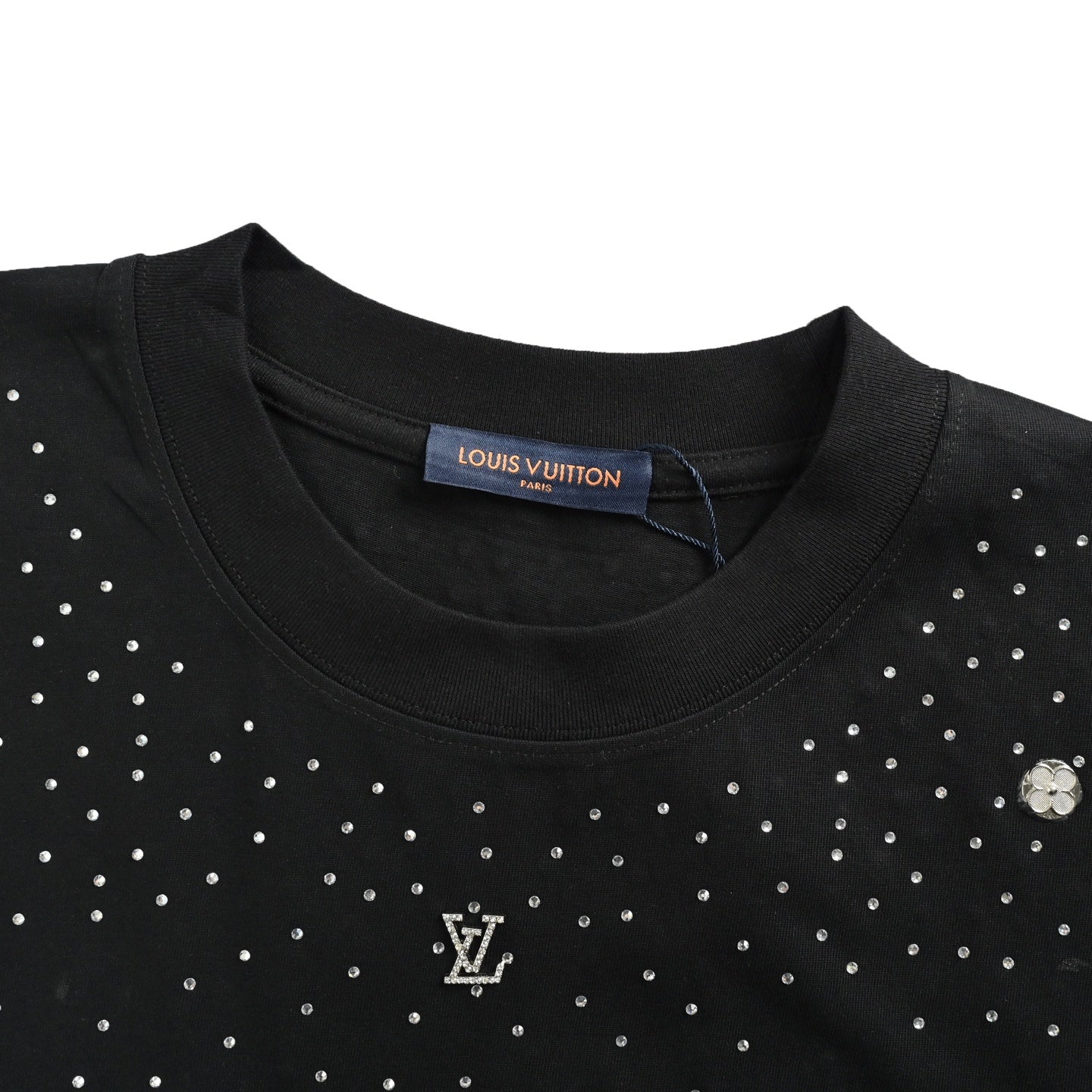 25ss Rivet Logo Starry Sky Hot Diamond Short Sleeve