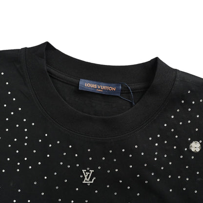 25ss Rivet Logo Starry Sky Hot Diamond Short Sleeve