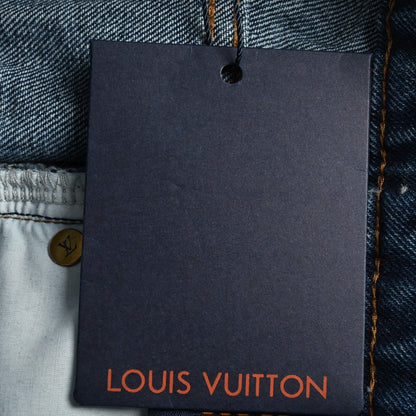 Sun dried faded washed denim jeans