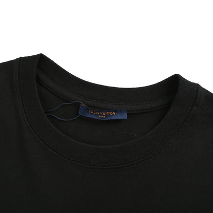 25ss front and back logo flocking print short sleeves