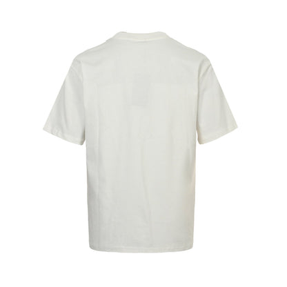 25ss plush letter eye print short sleeved shirt
