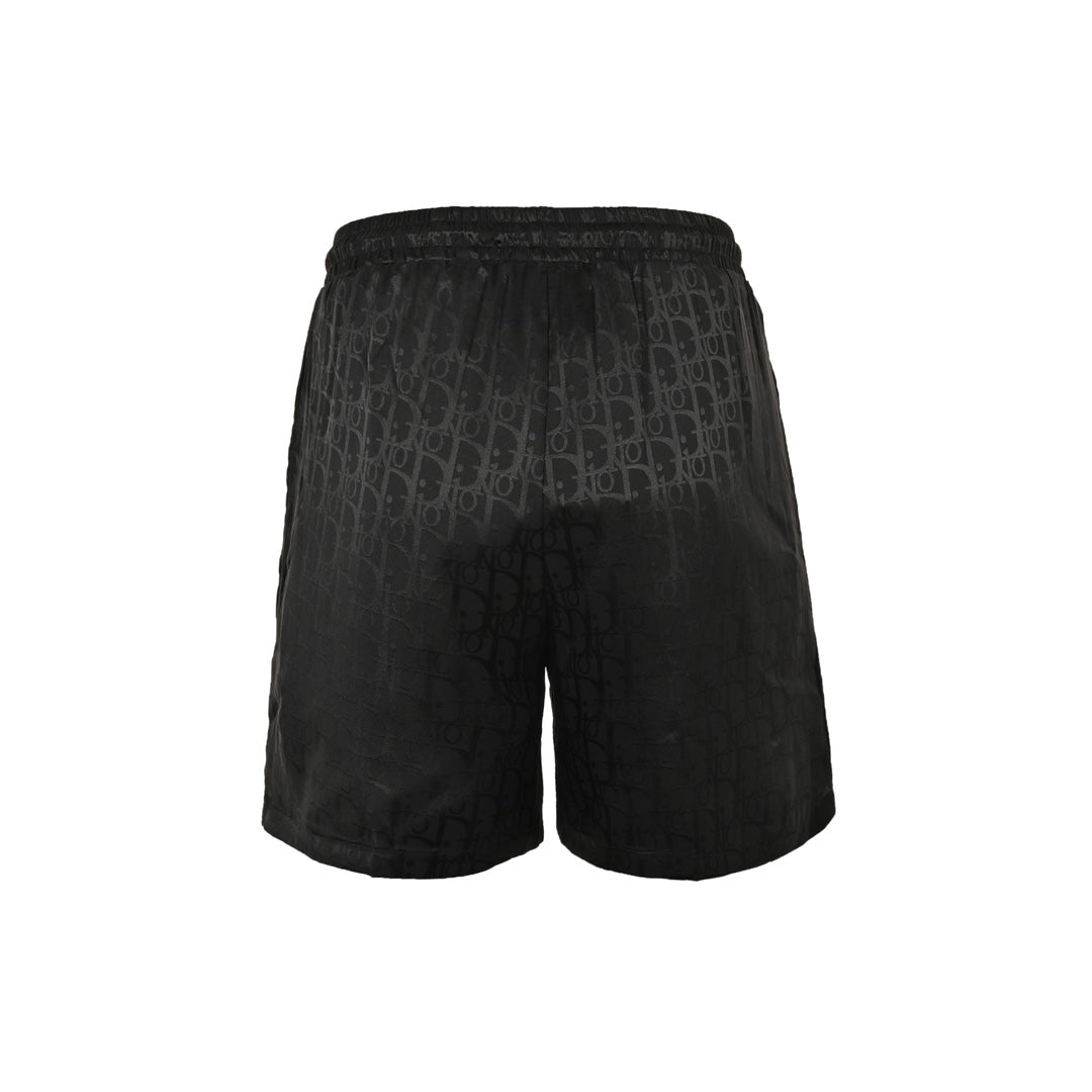 D 25 Old flower dark pattern jacquard beach shorts