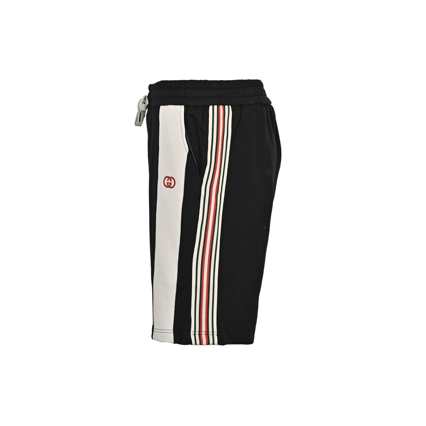 G 25 Splicing embroidered letter shorts