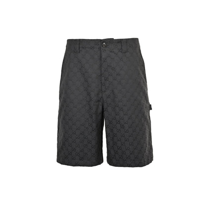 25ss full printed floral jacquard shorts set