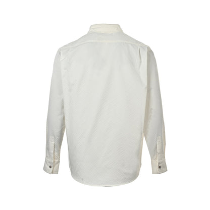 Jacquard shirt with dark pattern and monogram print
