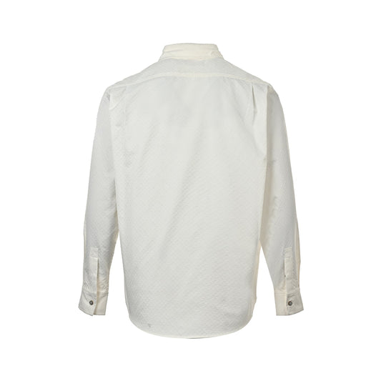 Jacquard shirt with dark pattern and monogram print