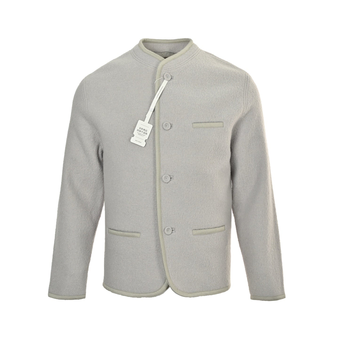 25 Hemmed wool cardigan jacket