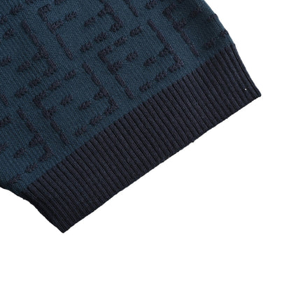 25ss full width FF jacquard knitted short sleeved shirt