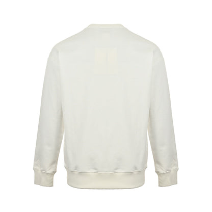 Towel embroidered lettering crew neck sweatshirt