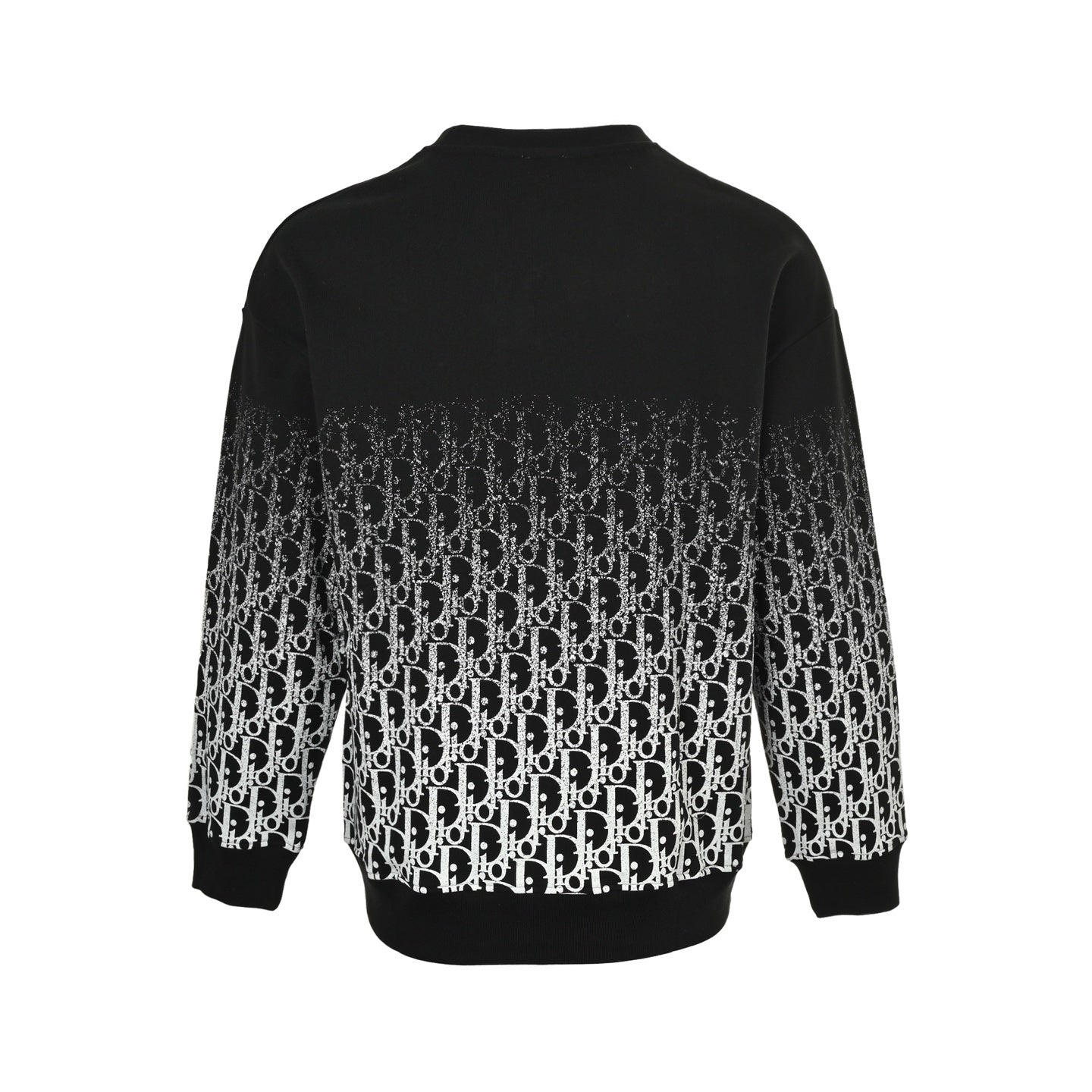 25Fw monogram gradient half-length print round neck sweatshirt