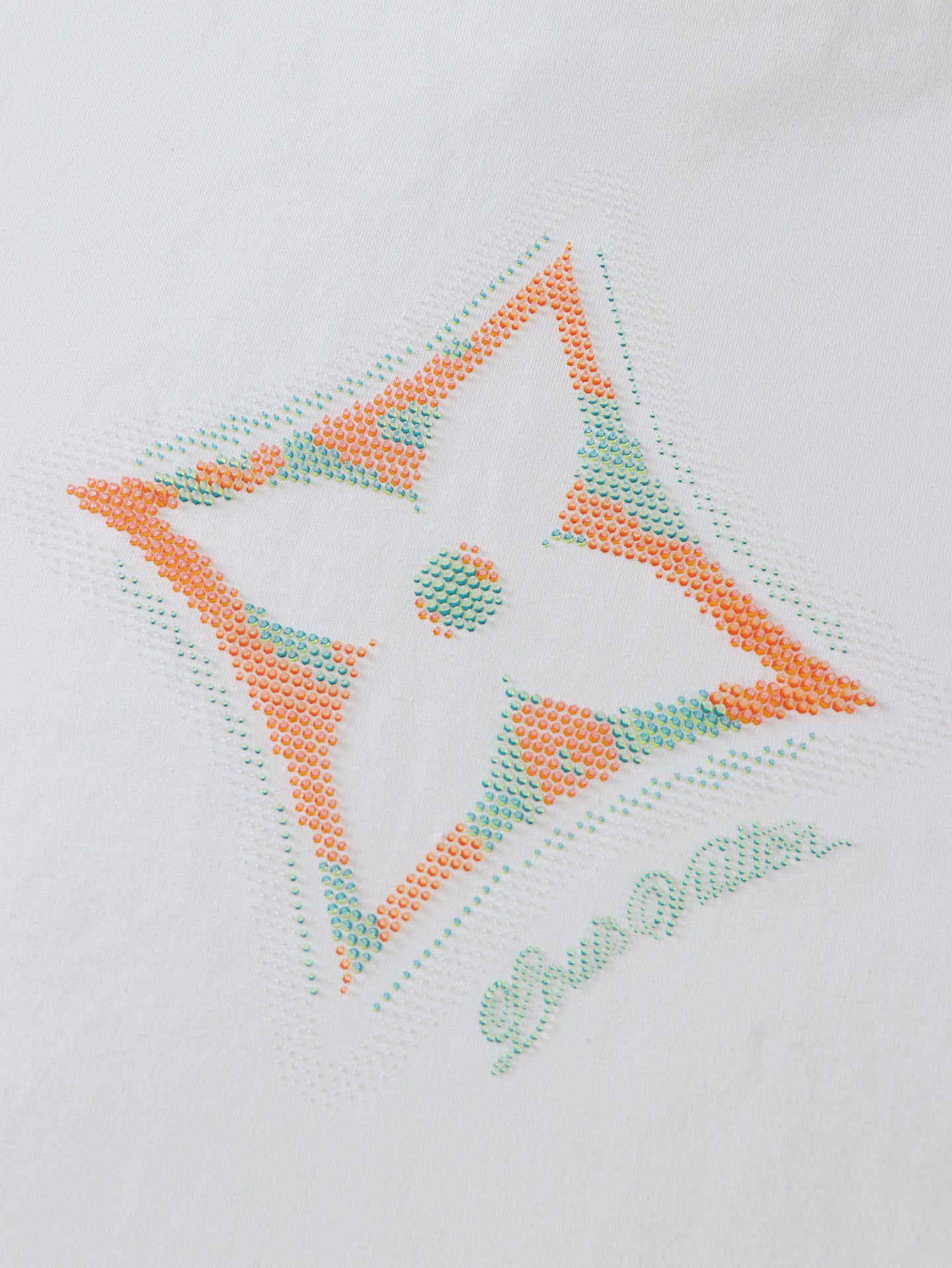 25ss Drop print round neck short sleeved T-shirt