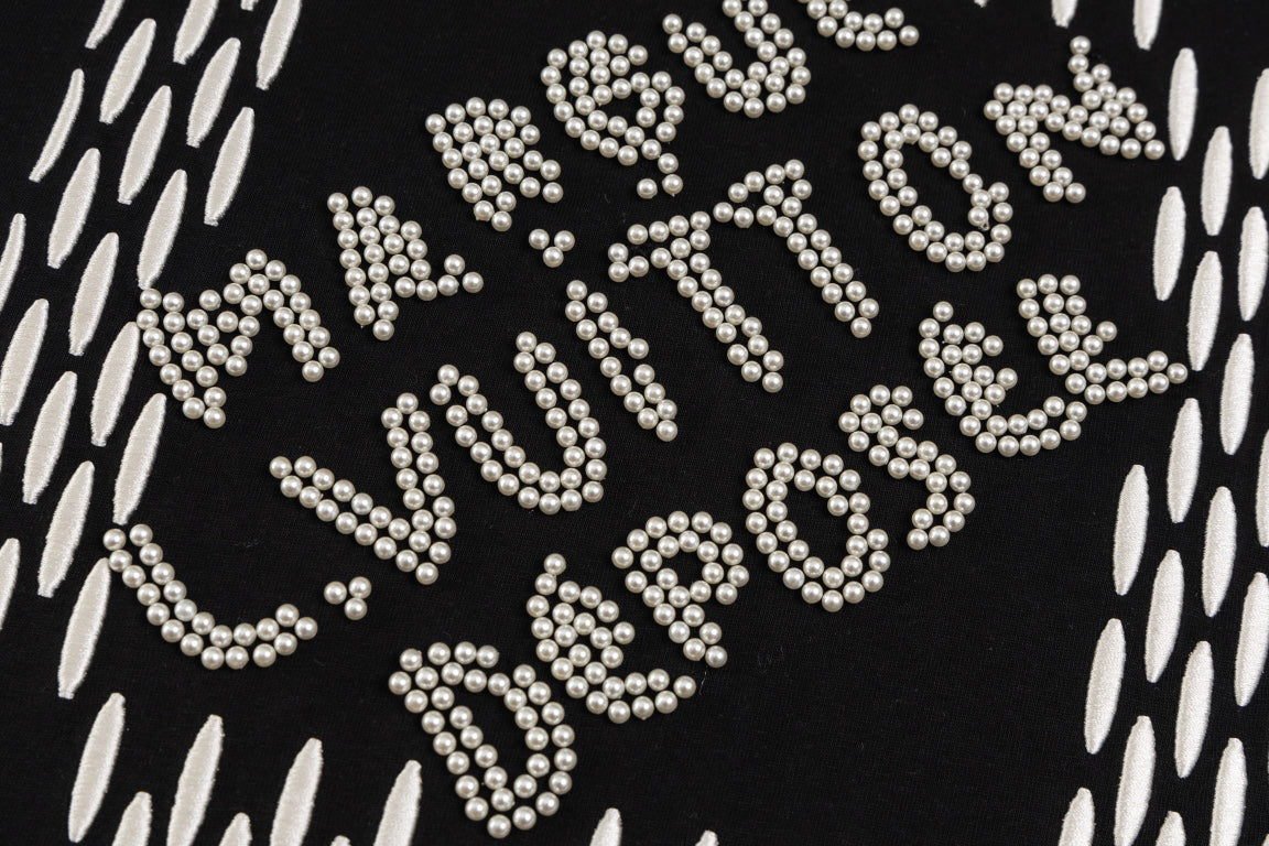 24ss Heavy Industry Nail Bead Letter Embroidered Short Sleeve T-shirt
