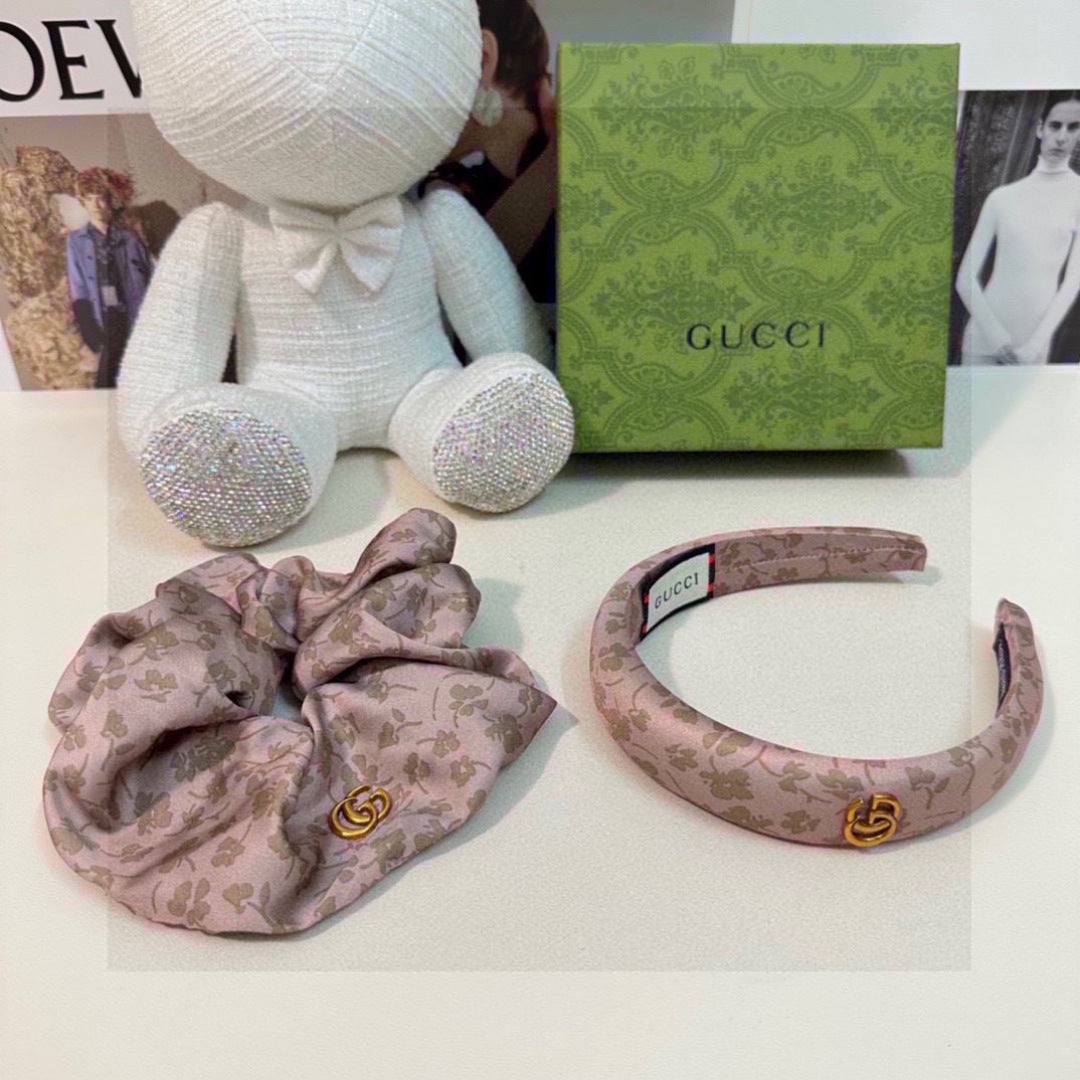 Floral Two-Piece Headband and Hair Tie Set