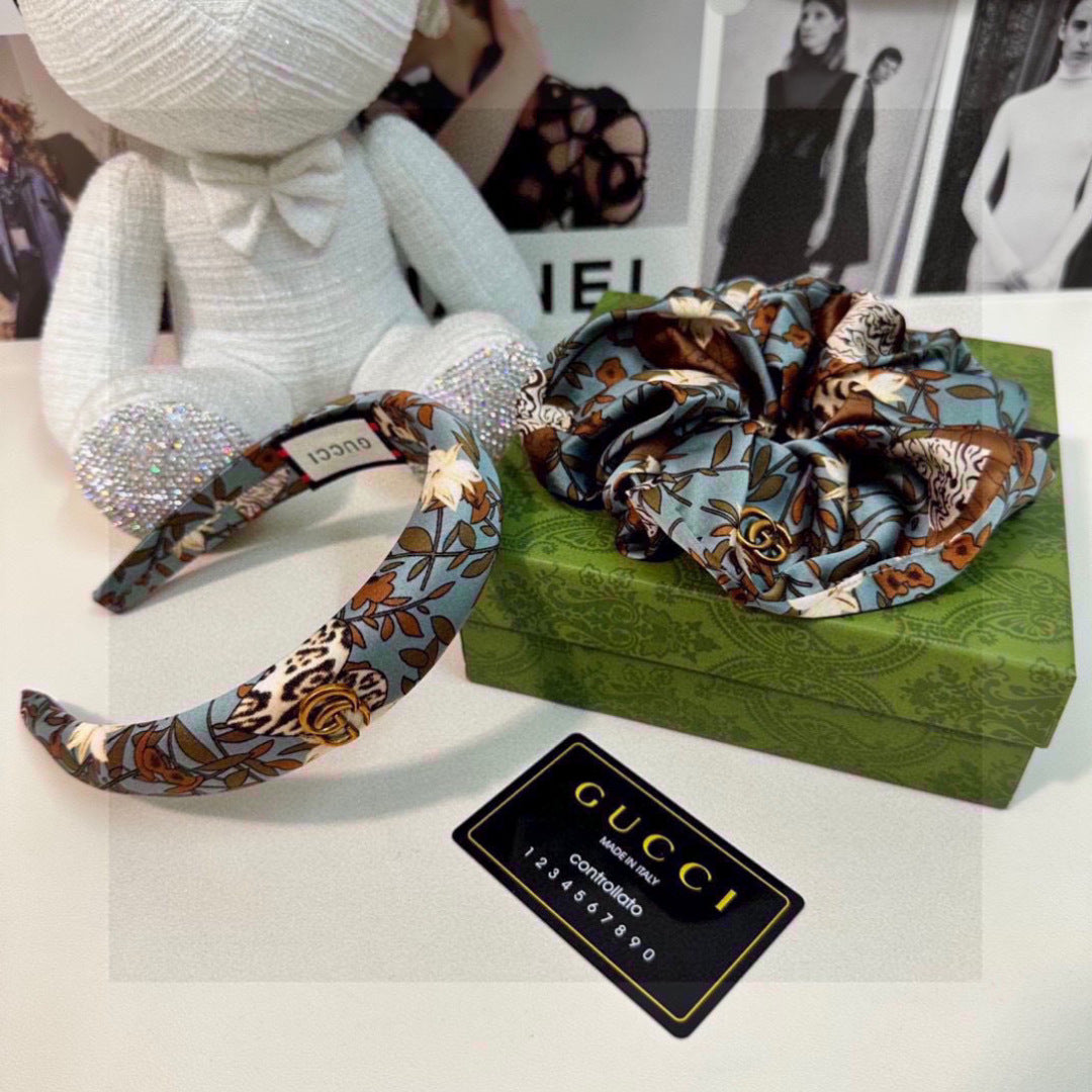 Floral Two-Piece Headband and Hair Tie Set