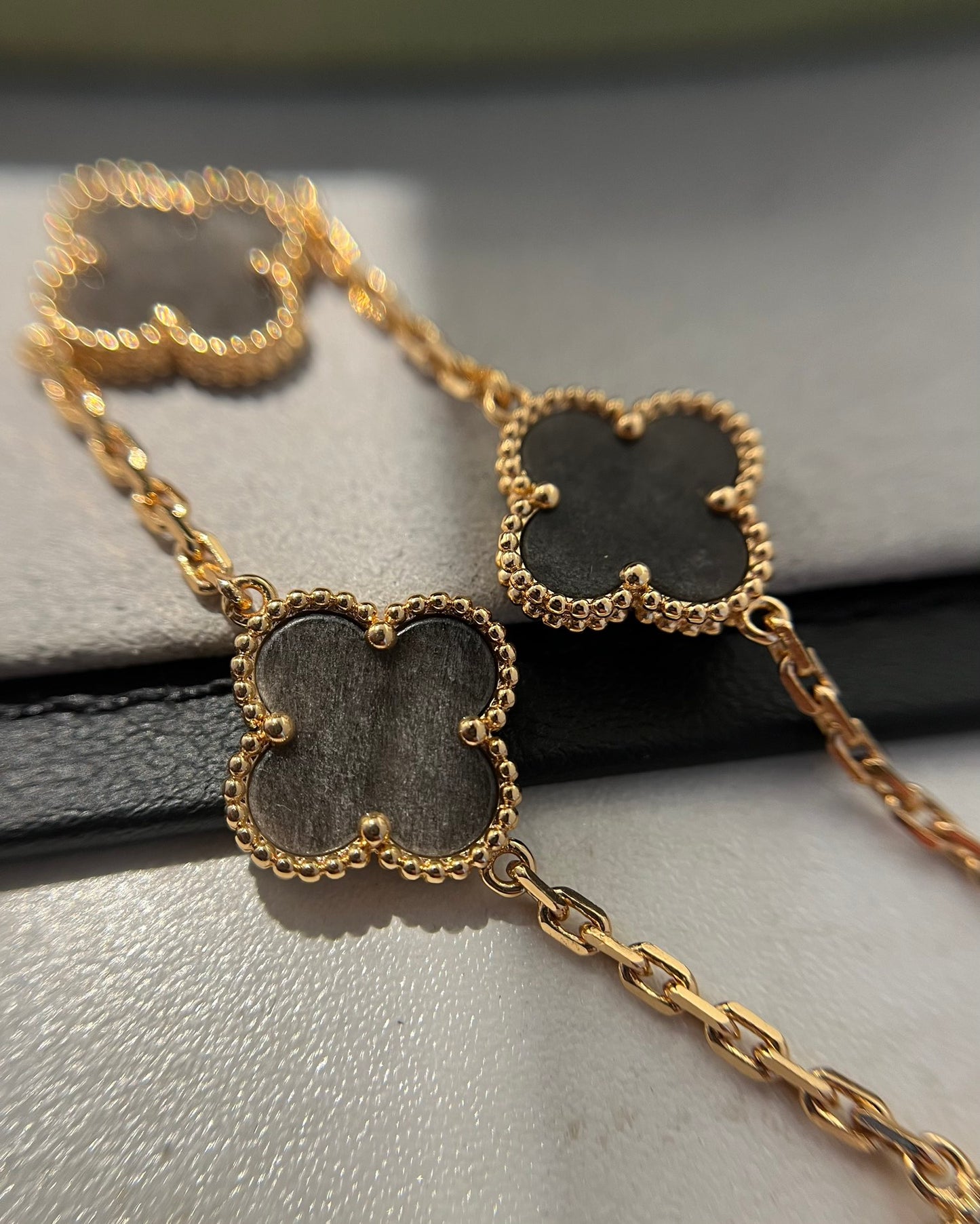 Grey Fritillary Five-Flower Bracelet