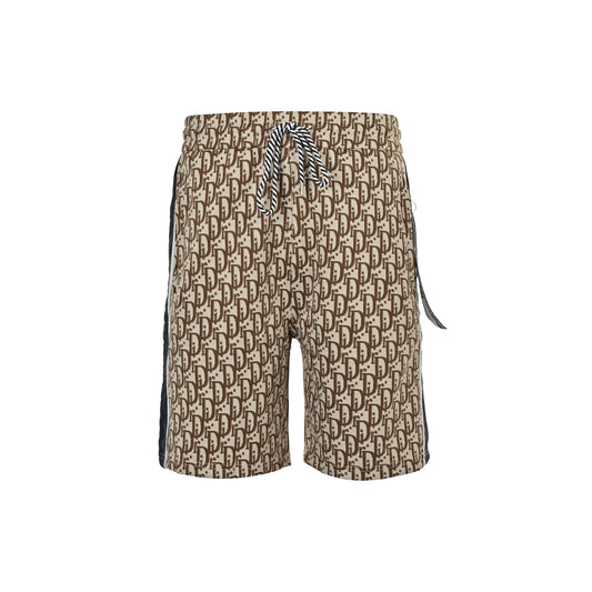 25ss full printed floral jacquard side woven shorts