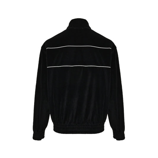 Velvet zip-up jacket