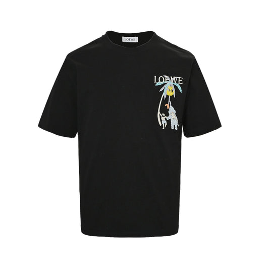 25ss Embroidered Coconut Tree Short Sleeve