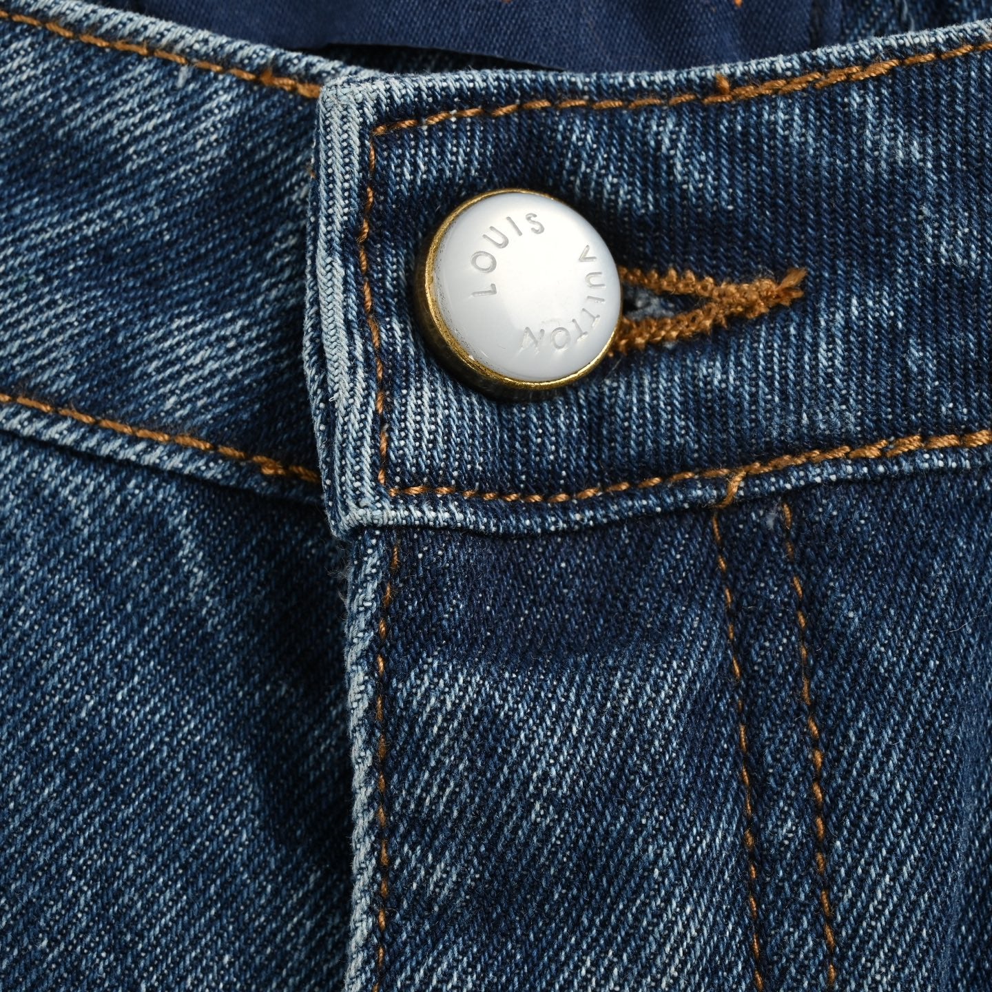Sun dried faded washed denim jeans
