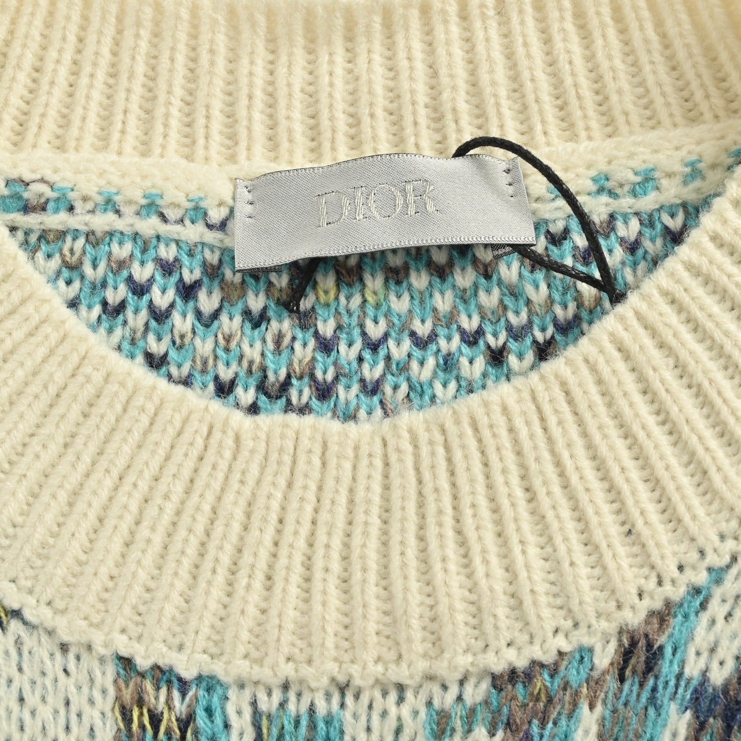 25Fw all-over print monogram jacquard sweater