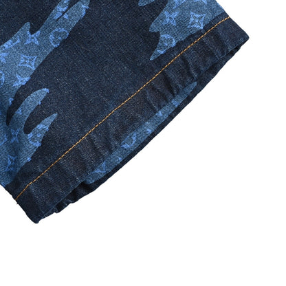25ss cloud sky blue denim short sleeved shirt