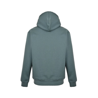 Tricolor embroidered patchwork hooded sweatshirt