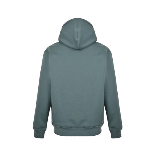 Tricolor embroidered patchwork hooded sweatshirt