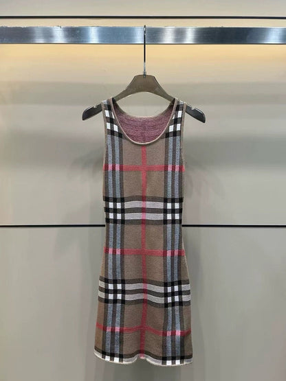 25 Early Autumn New Classic Jacquard Knitted Vest Dress