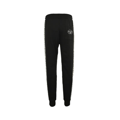 jacquard webbing trousers with embroidered logo